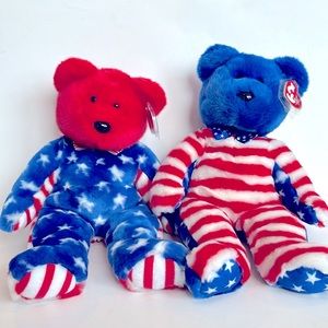 Beanie Baby Liberty  Stars and Stripes Red White and Blue. Approximately…